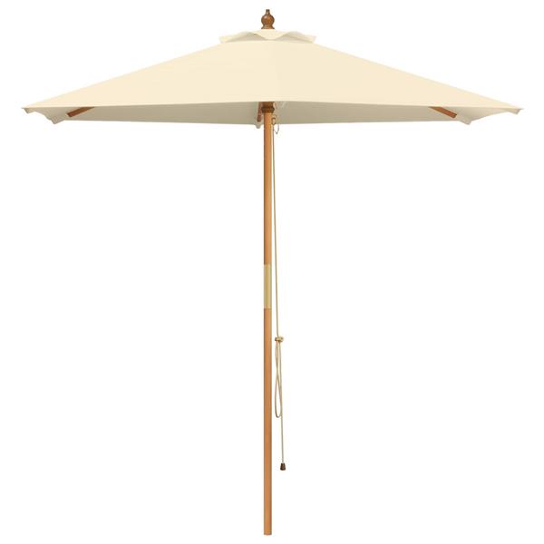 Grote foto vidaxl tuinparasol 210 x 237 cm massief eucalyptushout cr mewit tuin en terras overige tuin en terras
