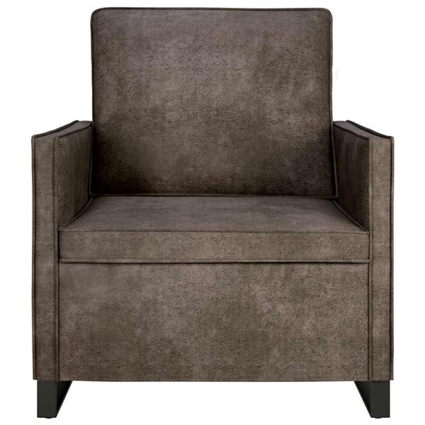 Grote foto vidaxl enkele sofa donkergrijs 70 x 81 x 82 cm faux su de stof huis en inrichting bankstellen