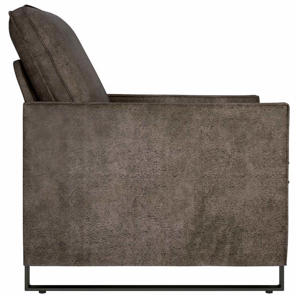 Grote foto vidaxl enkele sofa donkergrijs 70 x 81 x 82 cm faux su de stof huis en inrichting bankstellen