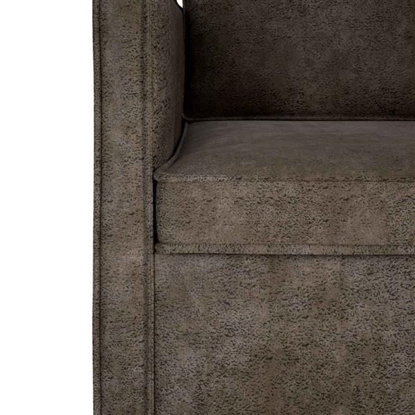 Grote foto vidaxl enkele sofa donkergrijs 70 x 81 x 82 cm faux su de stof huis en inrichting bankstellen