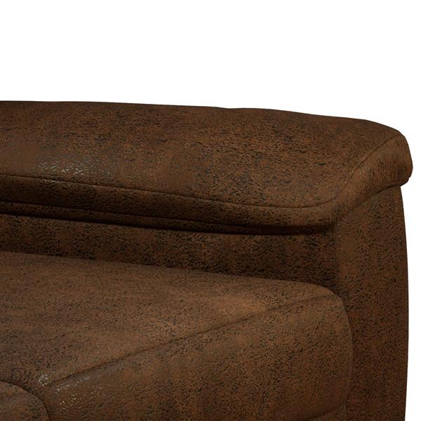Grote foto vidaxl bank bruin 214 x 90 x 95 cm nep suede leer huis en inrichting bankstellen