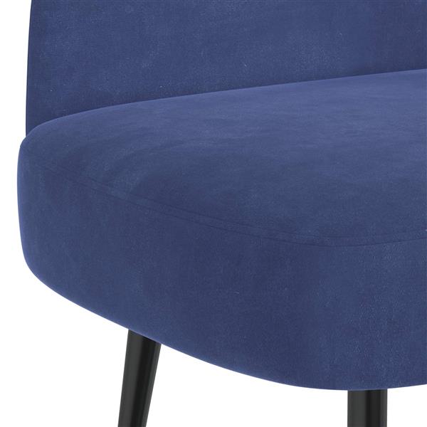 Grote foto vidaxl beklede bank met rugleuning politieblauw 110 x 60 x 76 cm huis en inrichting overige huis en inrichting