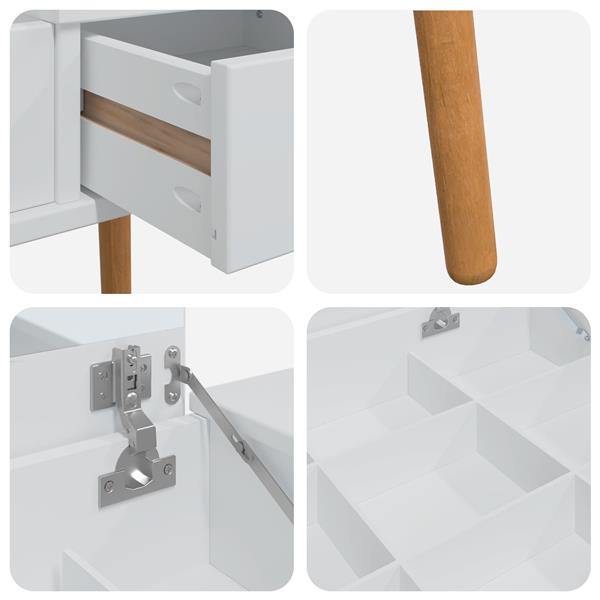 Grote foto vidaxl plafondtafel fauske wit 112 x 50 x 78 cm huis en inrichting eettafels