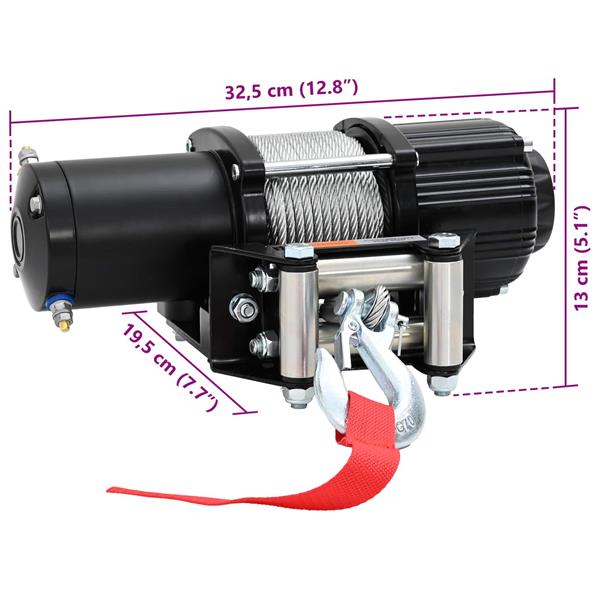 Grote foto vidaxl elektrische lier pvc zwart doe het zelf en verbouw gereedschappen en machines