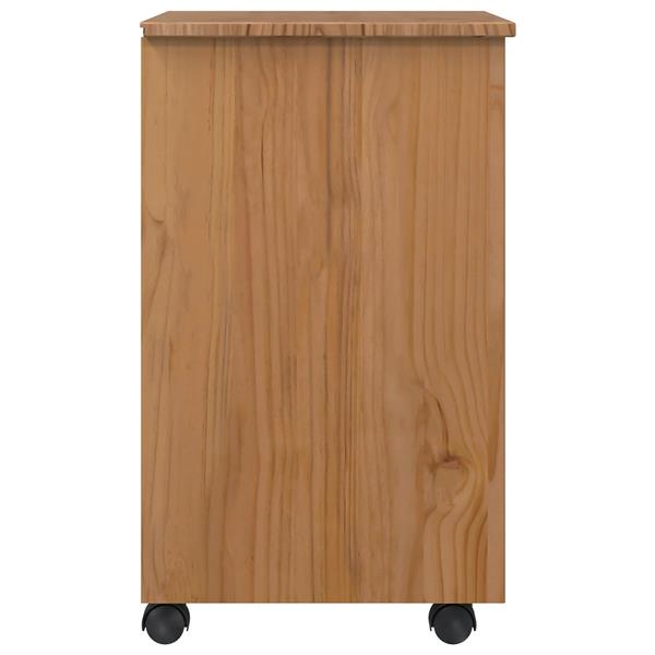 Grote foto vidaxl rolkast met lades corona massief grenenhout en engineered wood huis en inrichting overige