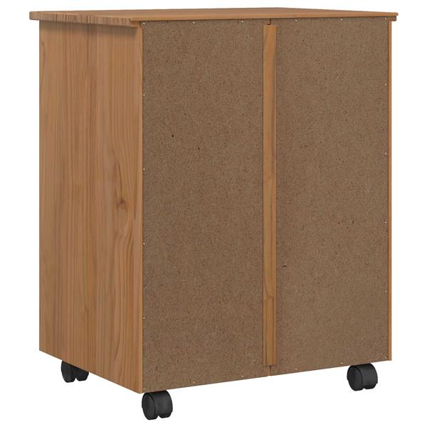 Grote foto vidaxl rolkast met lades corona massief grenenhout en engineered wood huis en inrichting overige