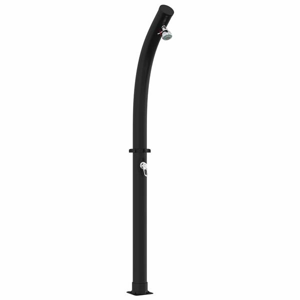 Grote foto vidaxl zonne douche met douchekop 20 l pvc abs zinklegering zwart tuin en terras zwembaden toebehoren