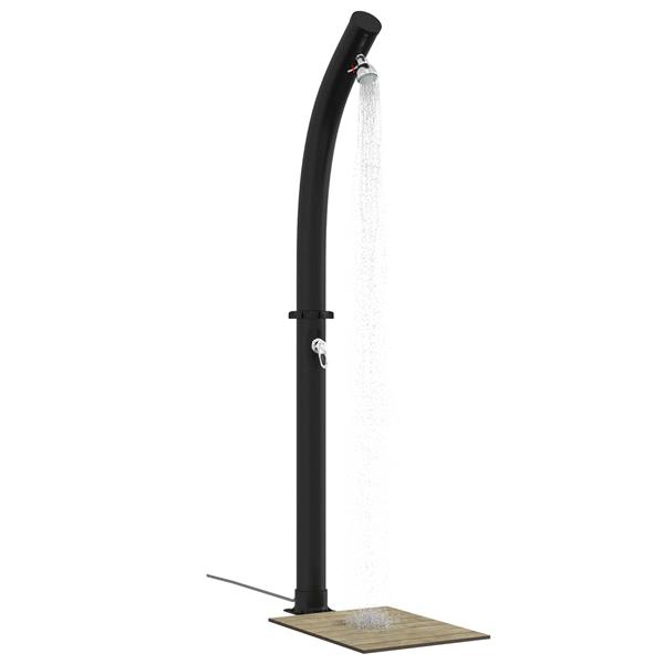 Grote foto vidaxl zonne douche met douchekop 20 l pvc abs zinklegering zwart tuin en terras zwembaden toebehoren