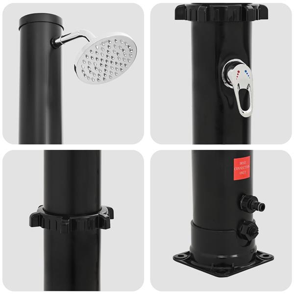 Grote foto vidaxl zonne douche met douchekop en kraan 20 l pvc abs zinklegering tuin en terras zwembaden toebehoren