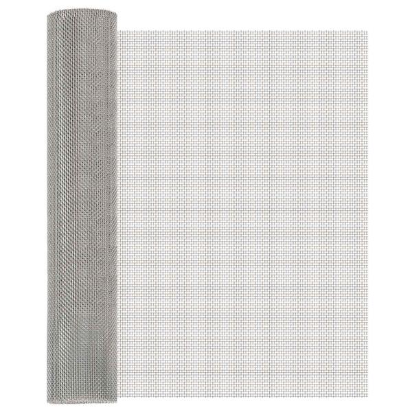 Grote foto vidaxl gaas scherm 60 x 1000 cm 8 mesh rvs 201 zilverkleurig tuin en terras hekken en schuttingen