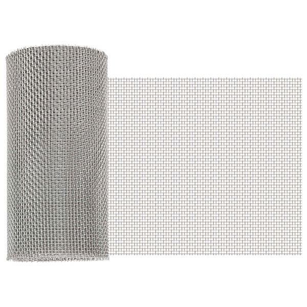 Grote foto vidaxl gaas scherm 20 x 500 cm 8 mesh rvs 201 zilverkleurig tuin en terras hekken en schuttingen