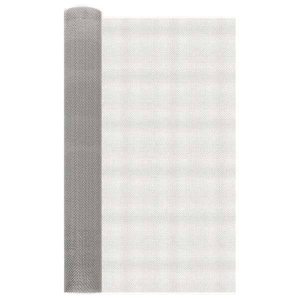 Grote foto vidaxl gaas scherm 80 x 500 cm 6 mesh rvs 201 zilverkleurig tuin en terras hekken en schuttingen