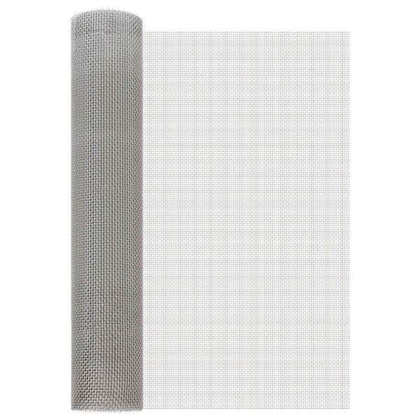 Grote foto vidaxl gaas scherm 60 x 500 cm 6 mesh rvs 201 zilverkleurig tuin en terras hekken en schuttingen