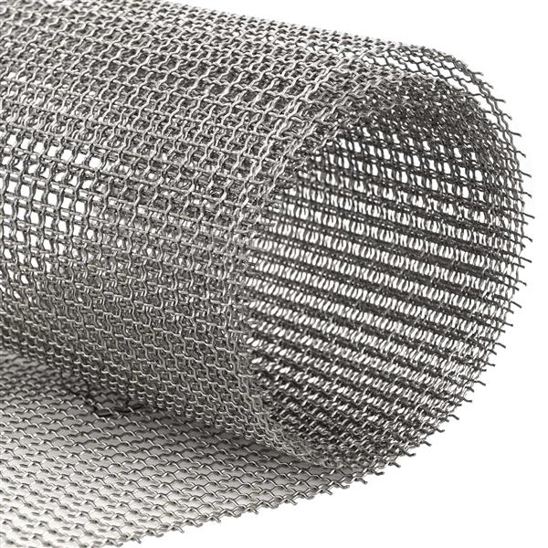 Grote foto vidaxl gaas scherm 80 x 500 cm 3 mesh rvs 201 zilverkleurig tuin en terras hekken en schuttingen