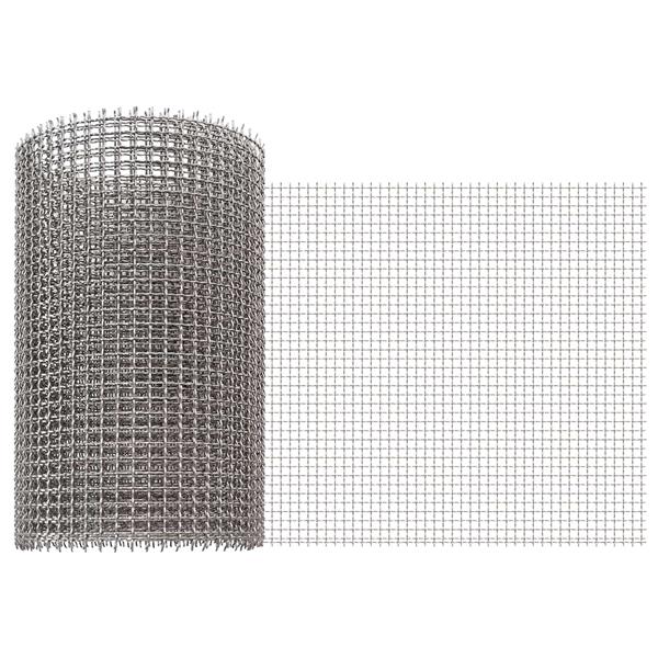 Grote foto vidaxl gaas scherm 20 x 500 cm 3 mesh rvs 201 zilverkleurig tuin en terras hekken en schuttingen