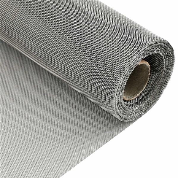 Grote foto vidaxl gaas scherm 120 x 1000 cm 30 mesh rvs 201 zilverkleurig tuin en terras hekken en schuttingen