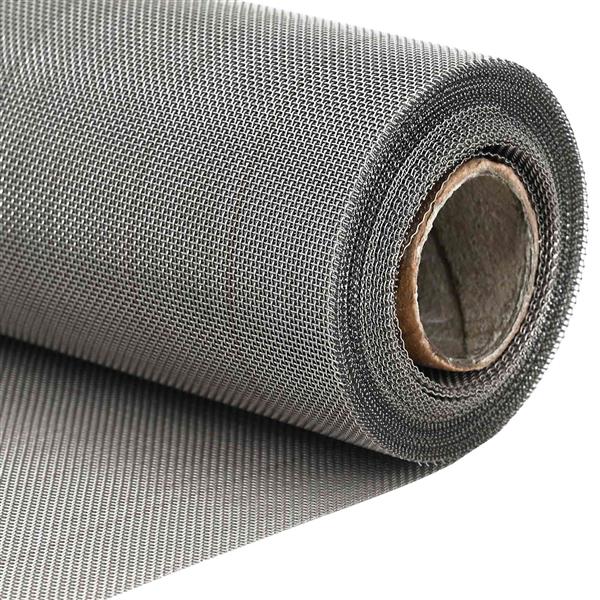 Grote foto vidaxl gaas scherm 20 x 1000 cm 30 mesh rvs 201 zilverkleurig tuin en terras hekken en schuttingen