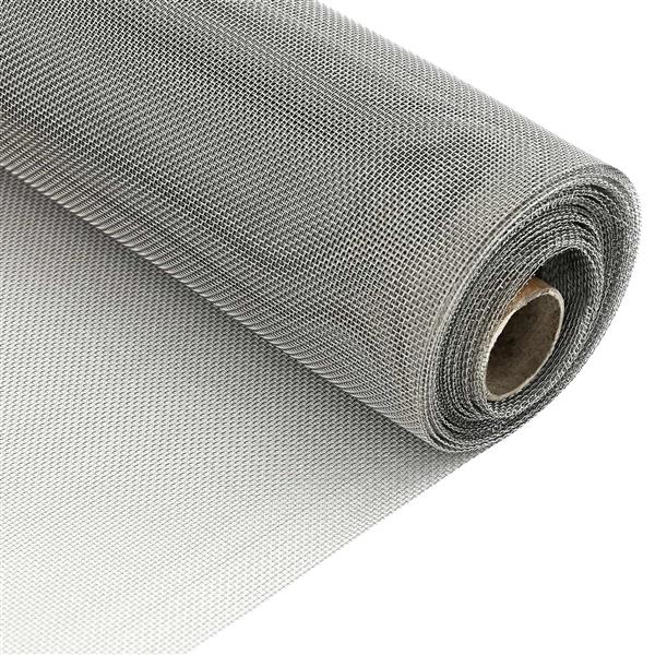 Grote foto vidaxl gaas scherm 60 x 500 cm 20 mesh rvs 201 zilverkleurig tuin en terras hekken en schuttingen