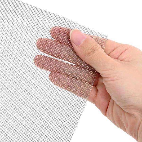 Grote foto vidaxl gaas scherm 60 x 500 cm 20 mesh rvs 201 zilverkleurig tuin en terras hekken en schuttingen