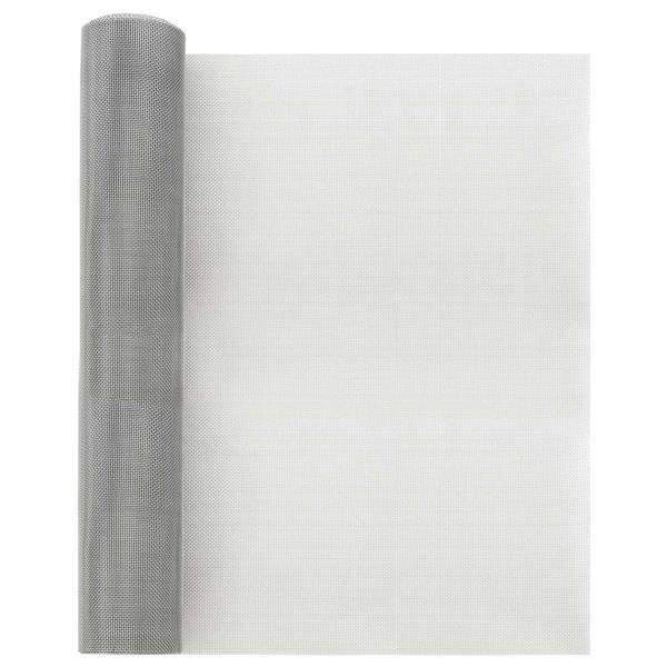 Grote foto vidaxl gaas scherm 40 x 2000 cm 20 mesh rvs 201 zilverkleurig tuin en terras hekken en schuttingen