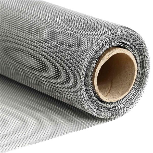 Grote foto vidaxl gaas scherm 20 x 2000 cm 20 mesh rvs 201 zilverkleurig tuin en terras hekken en schuttingen