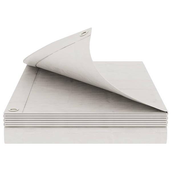 Grote foto vidaxl zeil met oogjes wit 4 x 8 m 260 gsm pe doe het zelf en verbouw materialen en producten