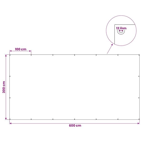 Grote foto vidaxl zeil met oogjes wit 3 x 6 m 180 gsm pe doe het zelf en verbouw materialen en producten