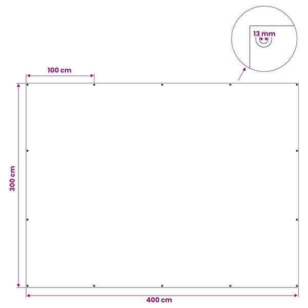 Grote foto vidaxl zeil met oogjes wit 3 x 4 m 180 gsm pe doe het zelf en verbouw materialen en producten
