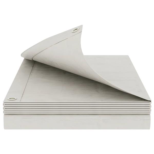 Grote foto vidaxl zeil met oogjes wit 6 x 12 m 90 gsm pe doe het zelf en verbouw materialen en producten