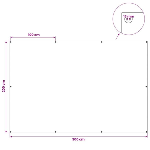 Grote foto vidaxl zeil met oogjes groen 2 x 3 m 260 gsm pe doe het zelf en verbouw materialen en producten