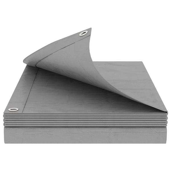 Grote foto vidaxl zeil met oogjes lichtgrijs 6 x 12 m 180 g m pe doe het zelf en verbouw materialen en producten