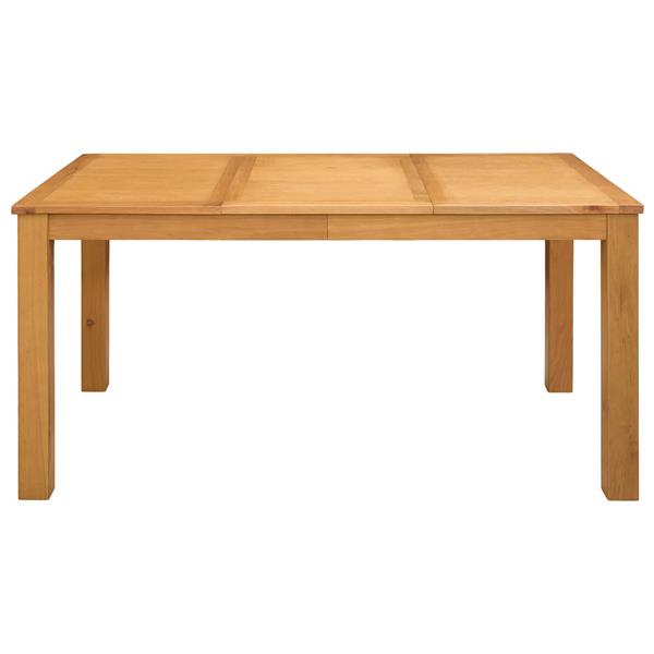 Grote foto vidaxl eettafel 150 x 85 x 75 cm massief eikenhout naturel rechthoekig huis en inrichting eettafels