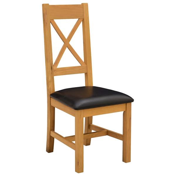 Grote foto vidaxl eetkamerstoel 2 st massief eikenhout zwart 45 x 54 x 105 cm huis en inrichting stoelen