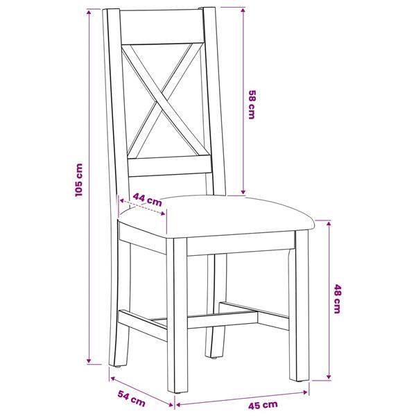 Grote foto vidaxl eetkamerstoel 2 st massief eikenhout zwart 45 x 54 x 105 cm huis en inrichting stoelen