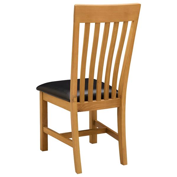 Grote foto vidaxl eetkamerstoel 2 st massief eikenhout zwart 45 x 59 5 x 100 cm huis en inrichting stoelen