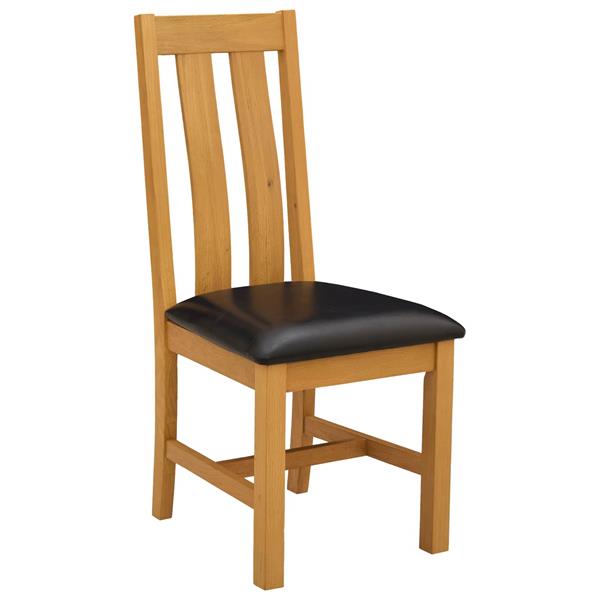 Grote foto vidaxl eetkamerstoel 2 st massief eikenhout zwart 45 x 54 x 100 cm huis en inrichting stoelen
