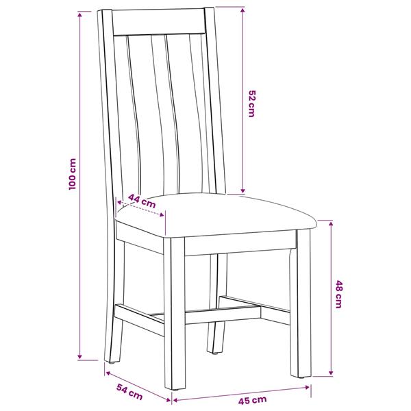 Grote foto vidaxl eetkamerstoel 2 st massief eikenhout zwart 45 x 54 x 100 cm huis en inrichting stoelen