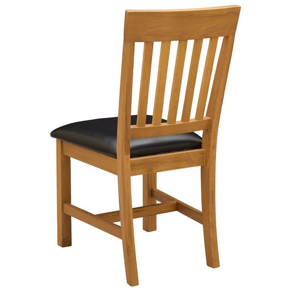 Grote foto vidaxl eetkamerstoel 2 st massief eikenhout zwart 45 x 59 x 92 cm huis en inrichting stoelen