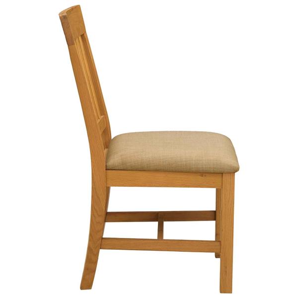 Grote foto vidaxl eetkamerstoel 2 st massief eikenhout beige 45 x 59 x 92 cm huis en inrichting stoelen