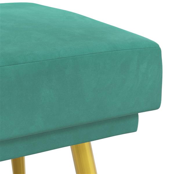 Grote foto vidaxl dubbel laagige bank turquoise 120 x 45 x 46 cm fluweel huis en inrichting overige huis en inrichting
