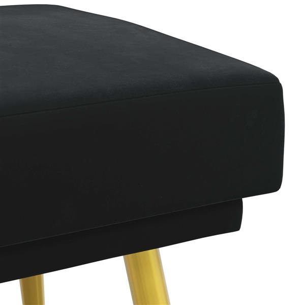 Grote foto vidaxl dubbel laagige bank zwart 120 x 45 x 46 cm fluweel huis en inrichting overige huis en inrichting