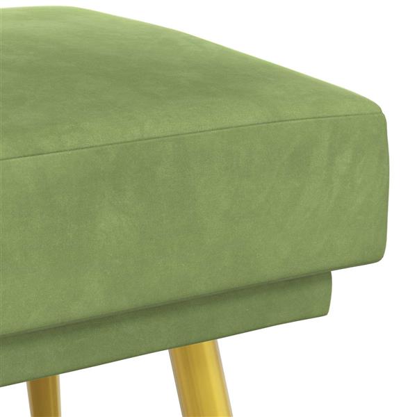 Grote foto vidaxl dubbel laagige bank lichtgroen 120 x 45 x 46 cm fluweel huis en inrichting overige huis en inrichting