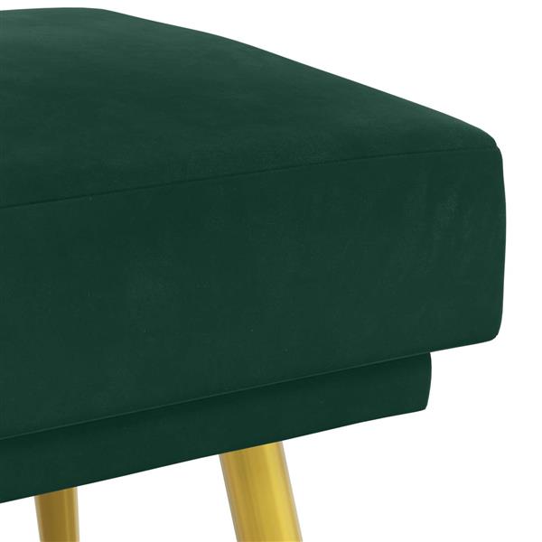Grote foto vidaxl dubbel laagige bank donkergroen 120 x 45 x 46 cm fluweel huis en inrichting overige huis en inrichting