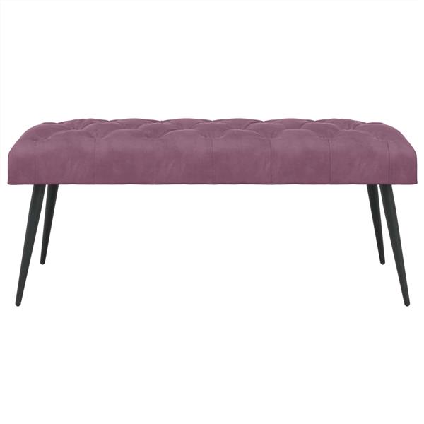 Grote foto vidaxl bank met knoopverstelling paars 110 x 40 x 46 cm fluweel huis en inrichting overige huis en inrichting