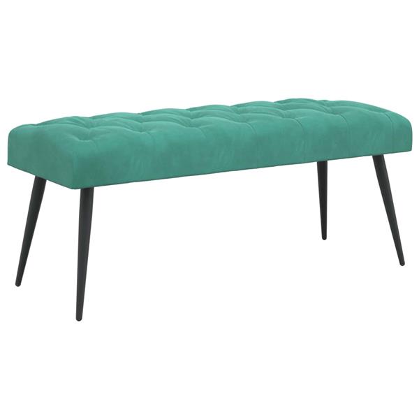 Grote foto vidaxl bank met knoopverstelling turquoise 110 x 40 x 46 cm fluweel huis en inrichting overige huis en inrichting