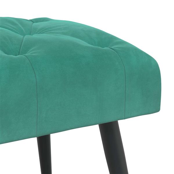 Grote foto vidaxl bank met knoopverstelling turquoise 110 x 40 x 46 cm fluweel huis en inrichting overige huis en inrichting