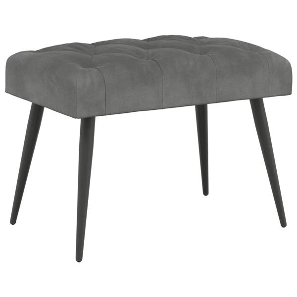 Grote foto vidaxl bank met knoopverstelling donkergrijs 60 x 40 x 45 cm fluweel huis en inrichting overige huis en inrichting