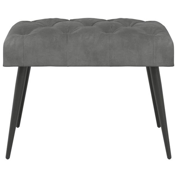 Grote foto vidaxl bank met knoopverstelling donkergrijs 60 x 40 x 45 cm fluweel huis en inrichting overige huis en inrichting