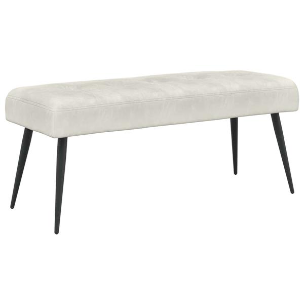 Grote foto vidaxl bank met knoopverstelling cr mekleurig 110 x 40 x 46 cm fluweel huis en inrichting overige huis en inrichting
