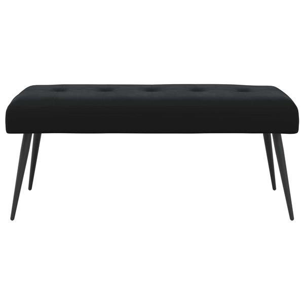 Grote foto vidaxl bank met knoopverstelling zwart 110 x 40 x 46 cm fluweel huis en inrichting overige huis en inrichting